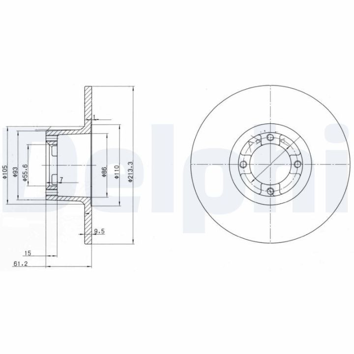 Stabdžių diskas DELPHI BG2081