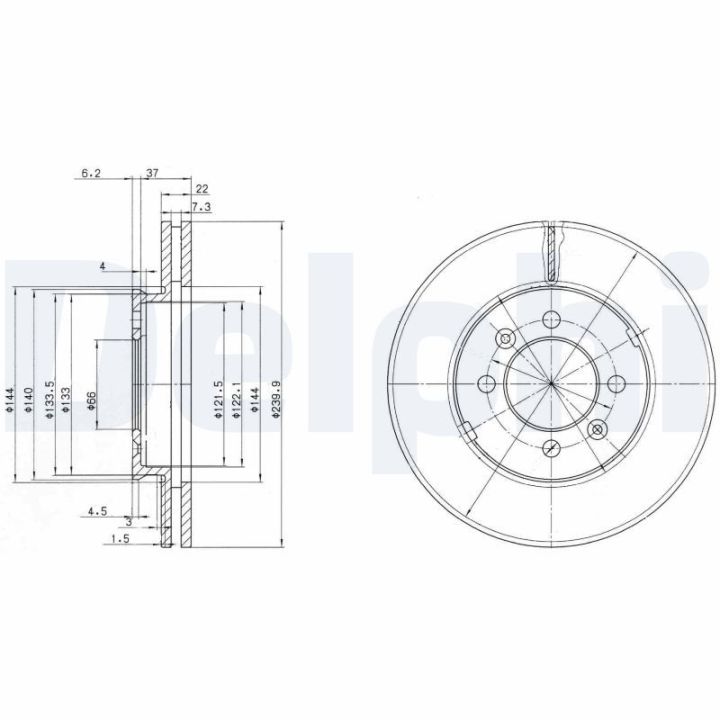 Stabdžių diskas DELPHI BG2290