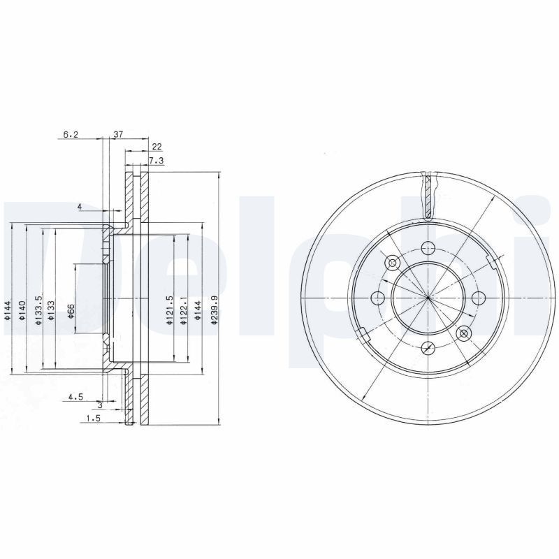 Stabdžių diskas DELPHI BG2290