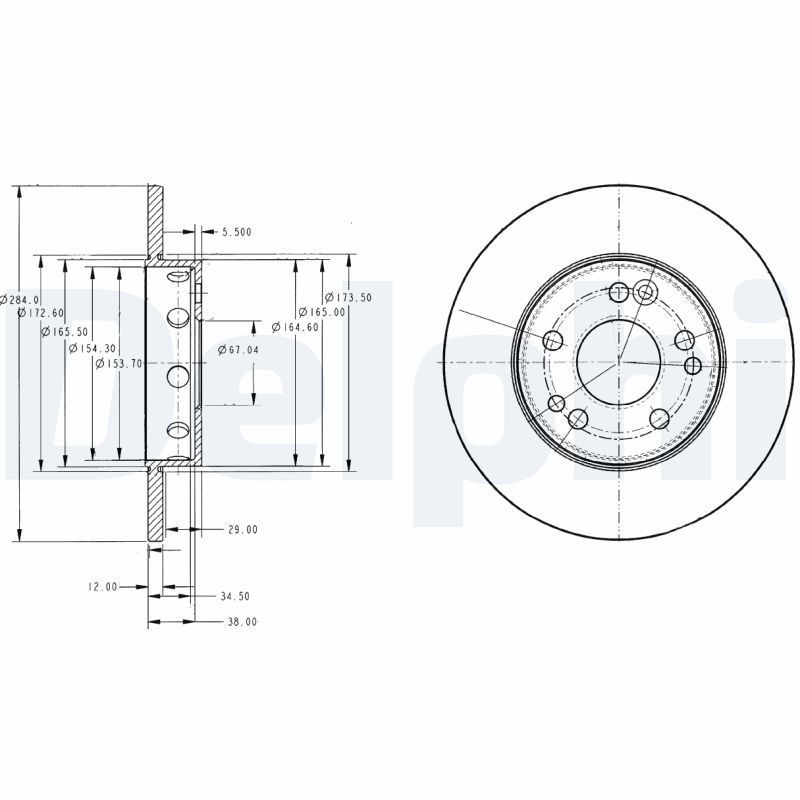 Stabdžių diskas DELPHI BG2314