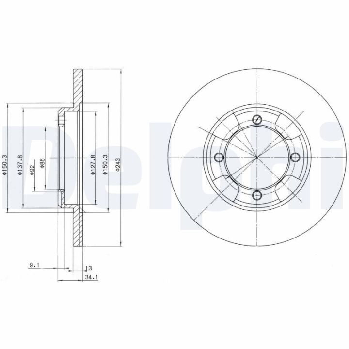 Stabdžių diskas DELPHI BG2324