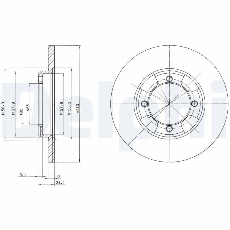 Stabdžių diskas DELPHI BG2324