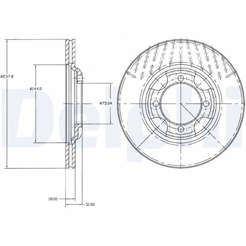 Stabdžių diskas DELPHI BG2414