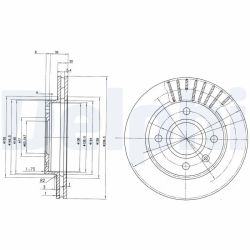 Stabdžių diskas DELPHI BG2440C