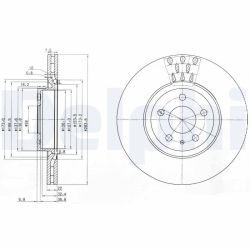 Stabdžių diskas DELPHI BG2512C