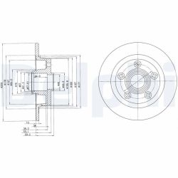 Stabdžių diskas DELPHI BG2549