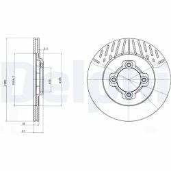 Stabdžių diskas DELPHI BG2554