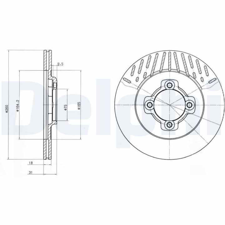 Stabdžių diskas DELPHI BG2554
