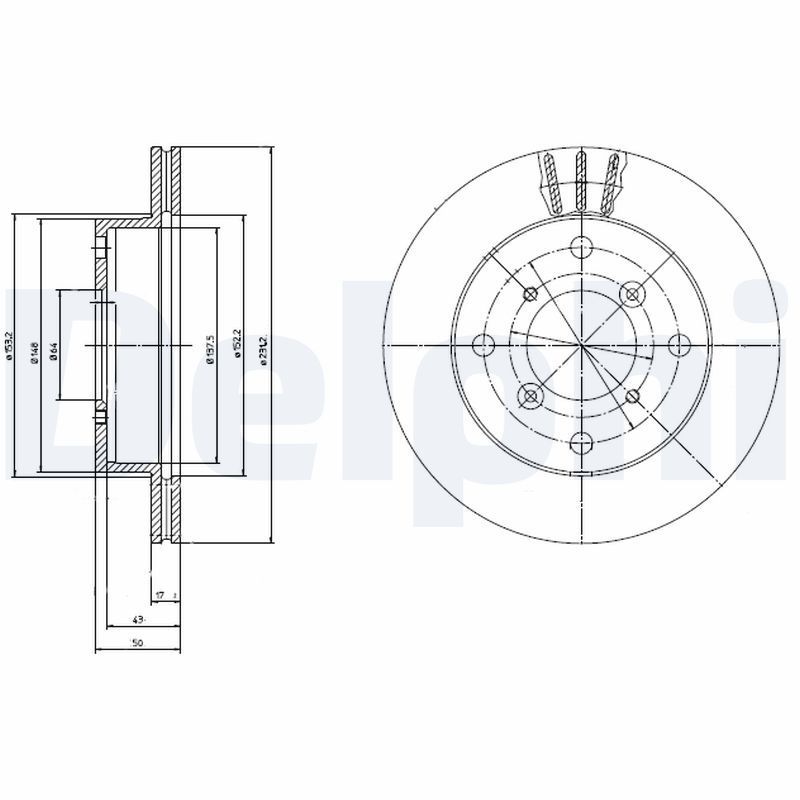 Stabdžių diskas DELPHI BG2645