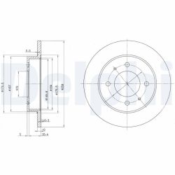 Stabdžių diskas DELPHI BG3070
