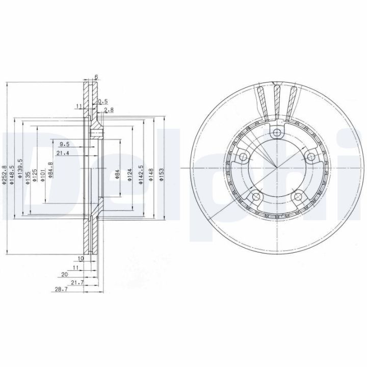 Stabdžių diskas DELPHI BG3071