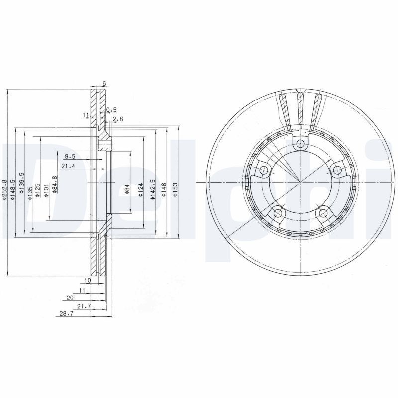 Stabdžių diskas DELPHI BG3071