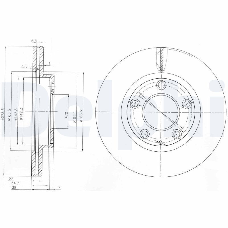 Stabdžių diskas DELPHI BG3085