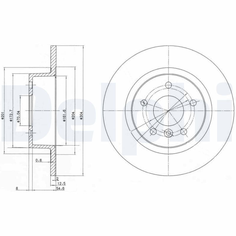 Stabdžių diskas DELPHI BG3227C