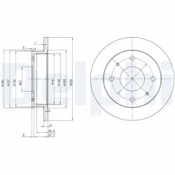 Stabdžių diskas DELPHI BG3337
