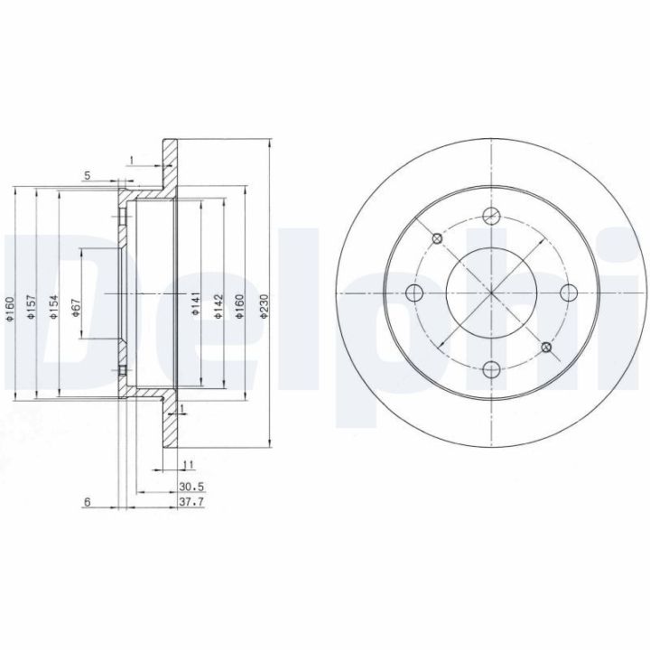 Stabdžių diskas DELPHI BG3337