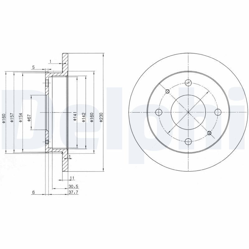 Stabdžių diskas DELPHI BG3337
