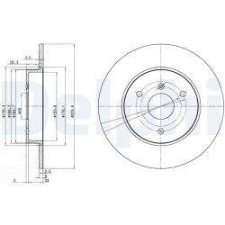Stabdžių diskas DELPHI BG3526