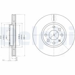 Stabdžių diskas DELPHI BG3569