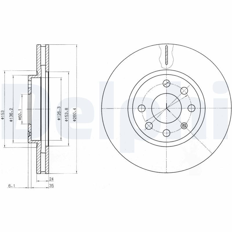 Stabdžių diskas DELPHI BG3569