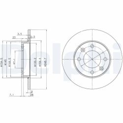 Stabdžių diskas DELPHI BG3653