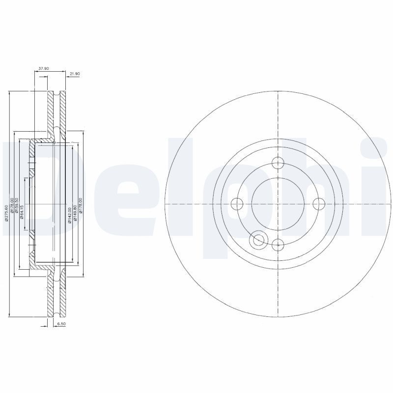 Stabdžių diskas DELPHI BG3661