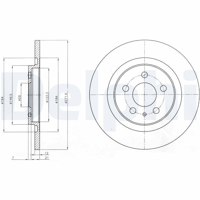 Stabdžių diskas DELPHI BG3741