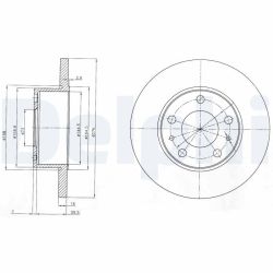Stabdžių diskas DELPHI BG3753