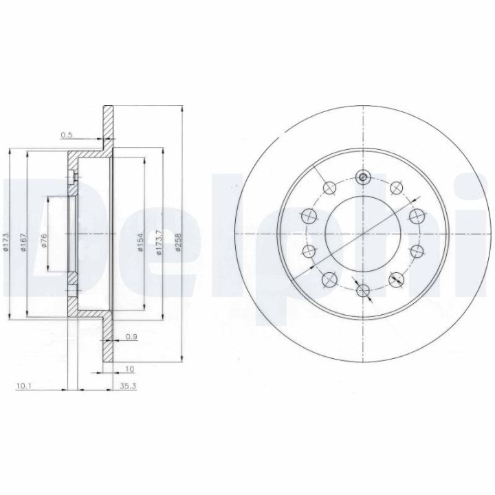 Stabdžių diskas DELPHI BG3862