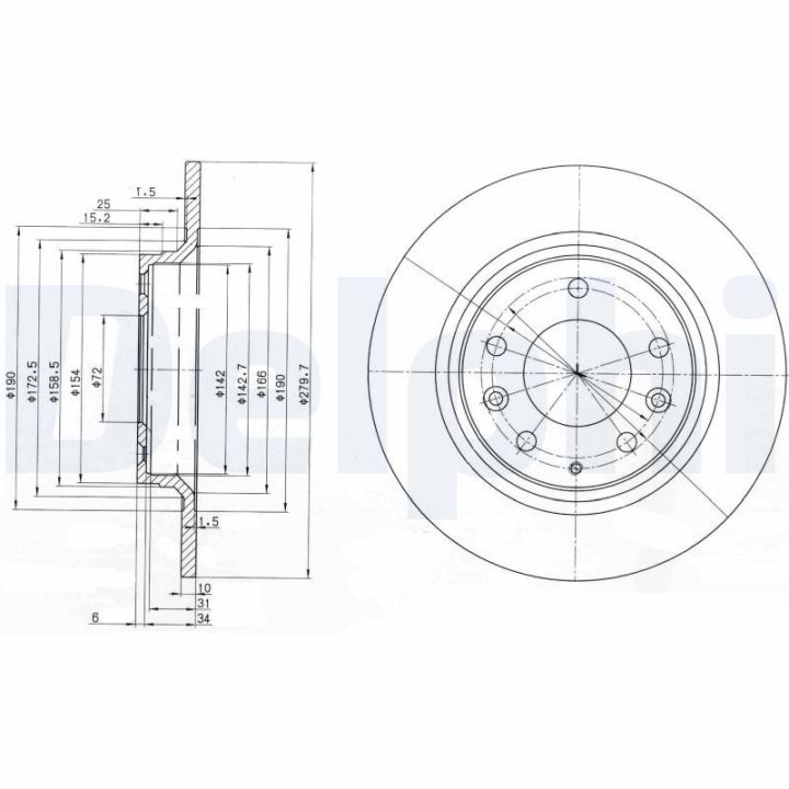 Stabdžių diskas DELPHI BG3875