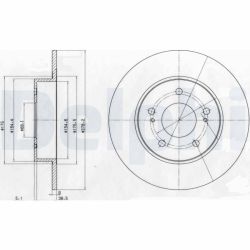 Stabdžių diskas DELPHI BG3904