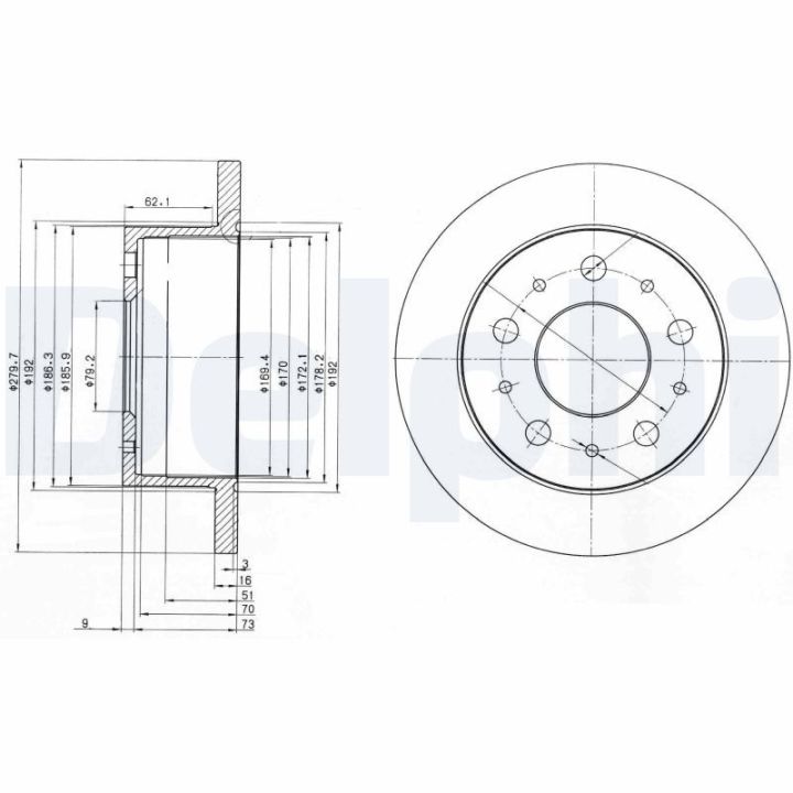 Stabdžių diskas DELPHI BG3923