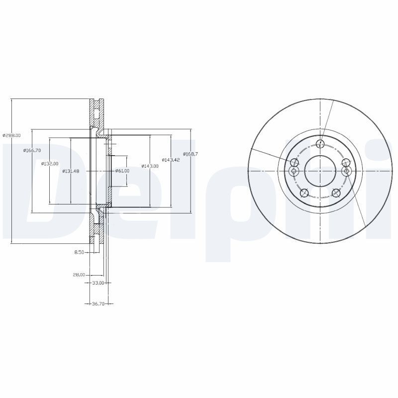 Stabdžių diskas DELPHI BG3924