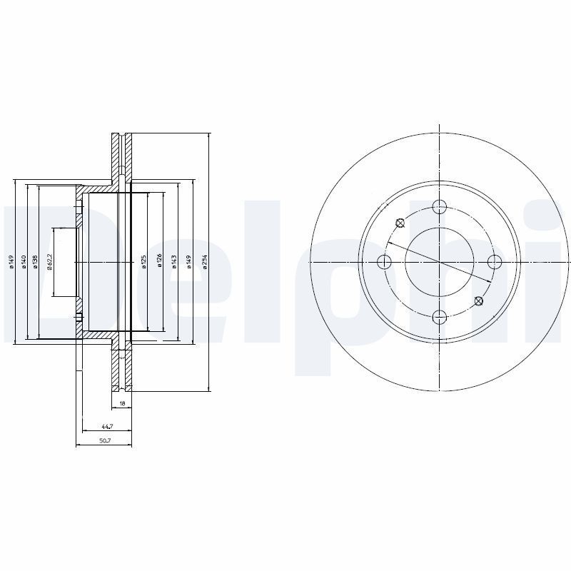 Stabdžių diskas DELPHI BG3946