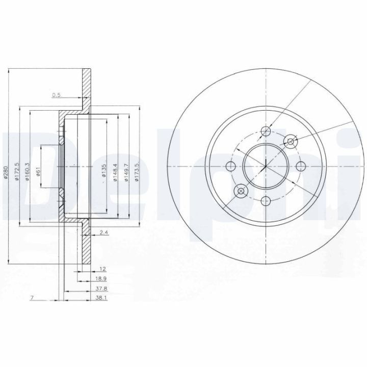 Stabdžių diskas DELPHI BG3992
