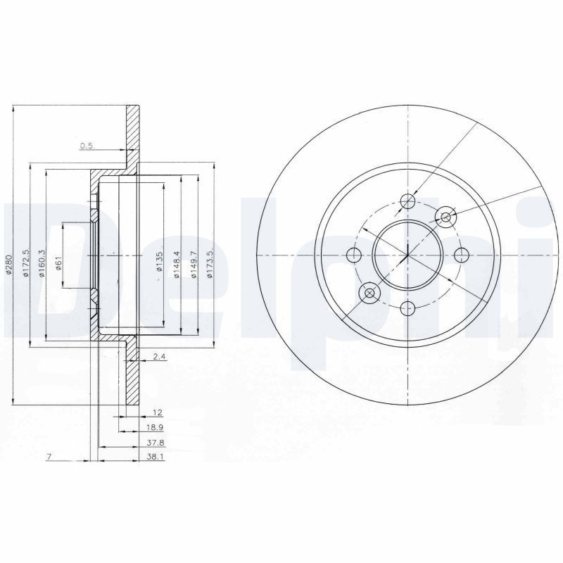 Stabdžių diskas DELPHI BG3992