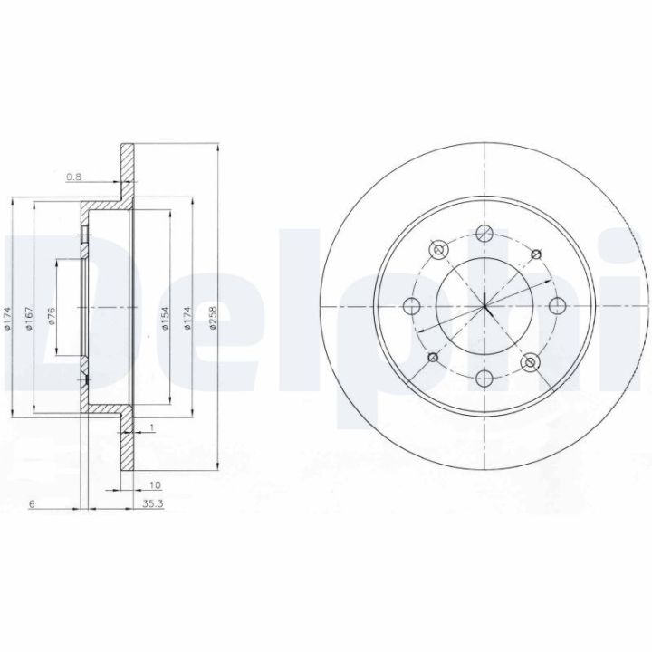 Stabdžių diskas DELPHI BG4017