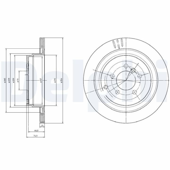 Stabdžių diskas DELPHI BG4021C