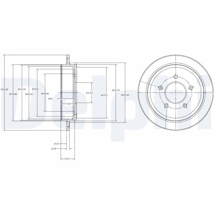 Stabdžių diskas DELPHI BG4121