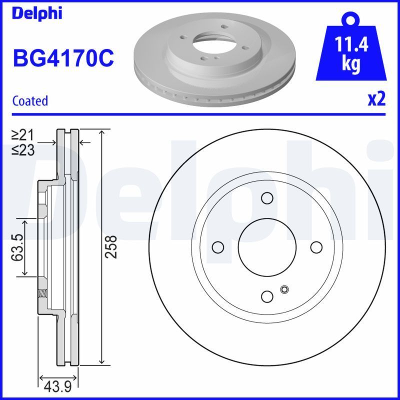 Stabdžių diskas DELPHI BG4170C
