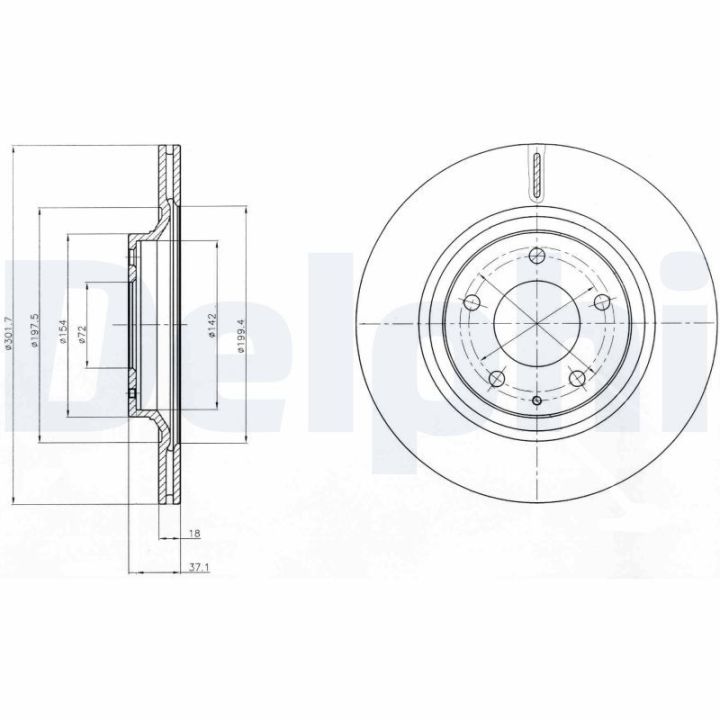 Stabdžių diskas DELPHI BG4182