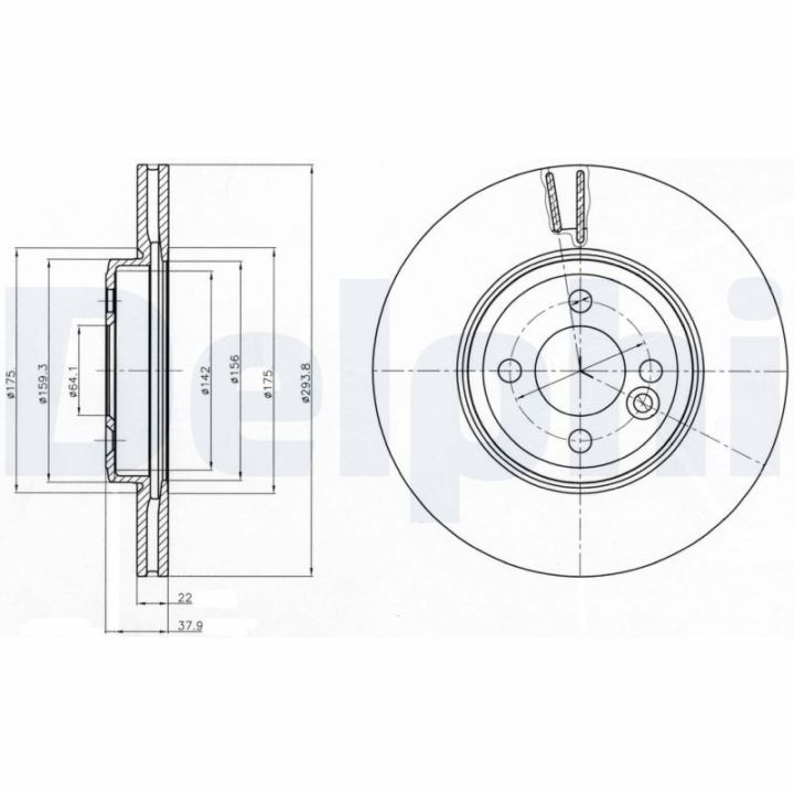 Stabdžių diskas DELPHI BG4184