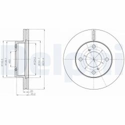 Stabdžių diskas DELPHI BG4271C