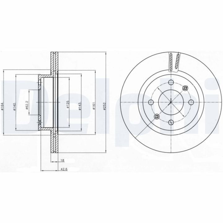 Stabdžių diskas DELPHI BG4295