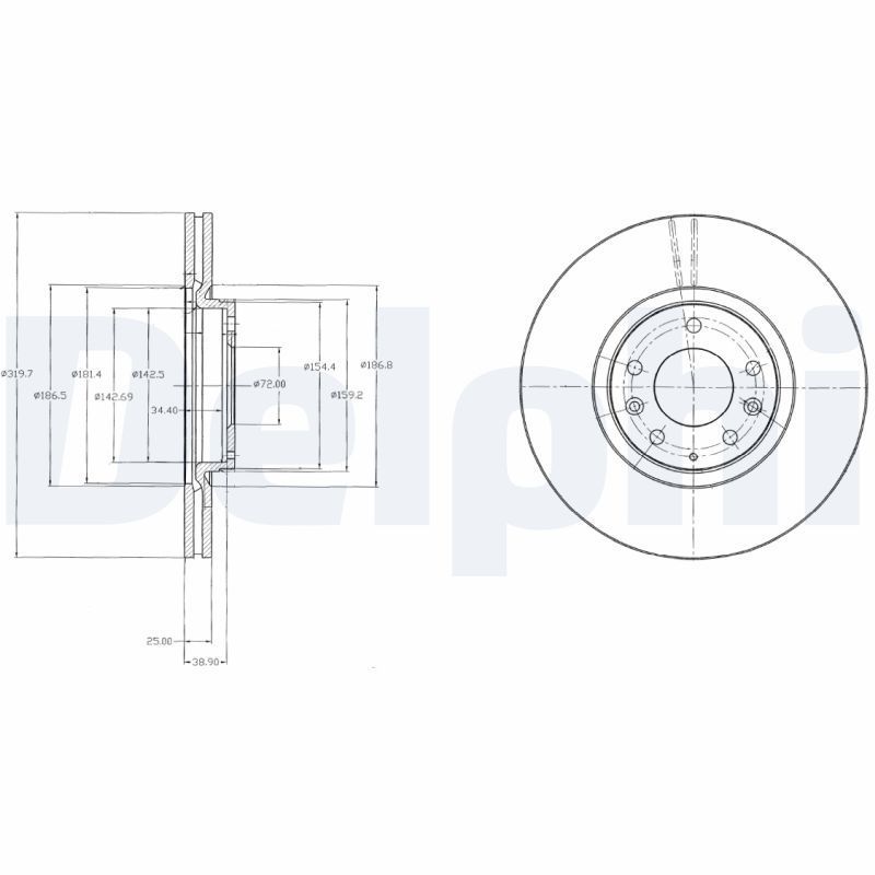 Stabdžių diskas DELPHI BG4332