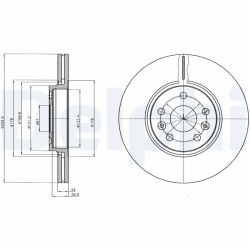 Stabdžių diskas DELPHI BG4338C