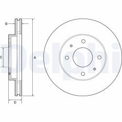 Stabdžių diskas DELPHI BG4537