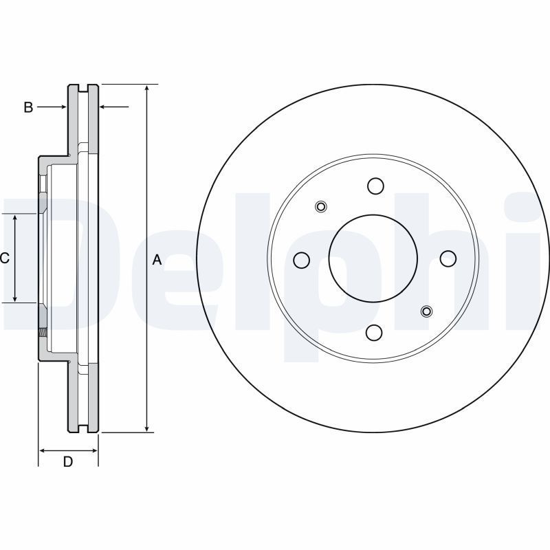 Stabdžių diskas DELPHI BG4537