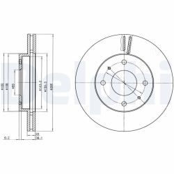 Stabdžių diskas DELPHI BG4537C