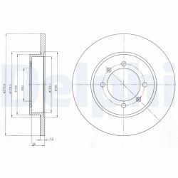Stabdžių diskas DELPHI BG4538C